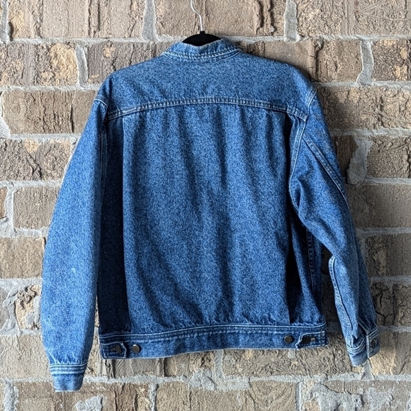 Vintage 80s Lee Riders Trucker Jean Jacket Size Medium 100% Cotton USA Made - Picture 5 of 8